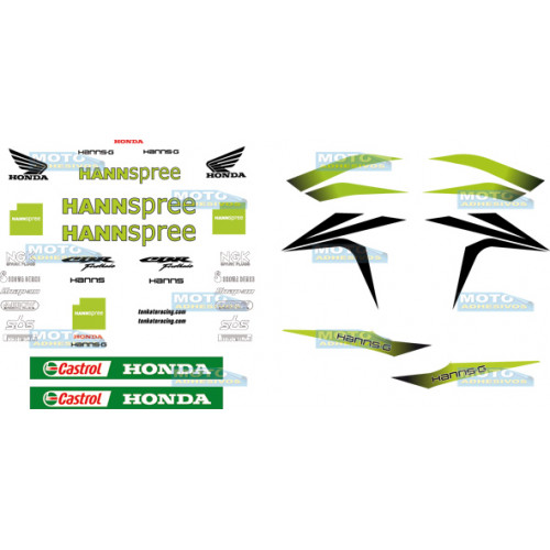 Kit pegatinas compatibles Honda Hannspree Completo